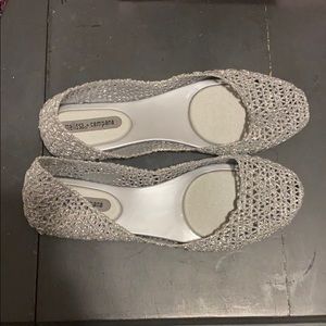 Melissa metallic silver jelly ballet flats